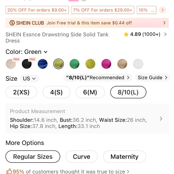 Green textured dress - Picture 4 of 4